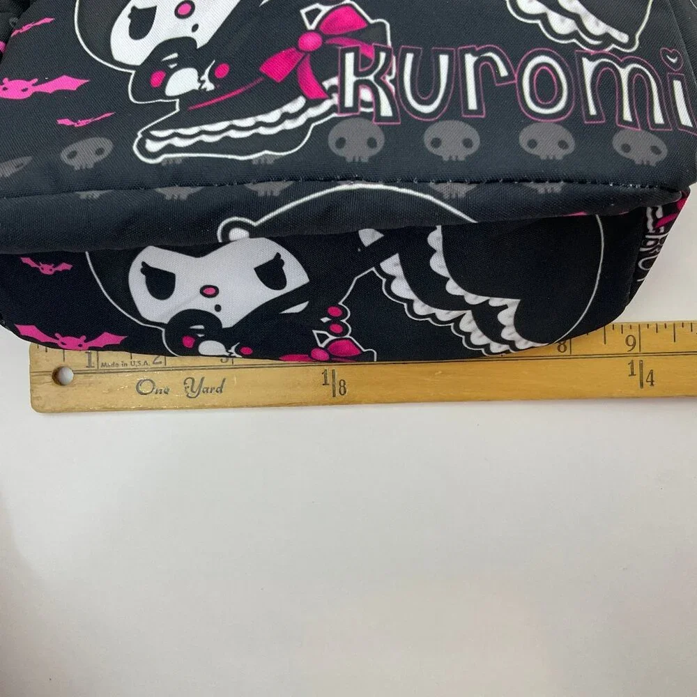 NWOT Kuromi Black Lunch Bag Zipper with Handles Hello Kitty Sanrio